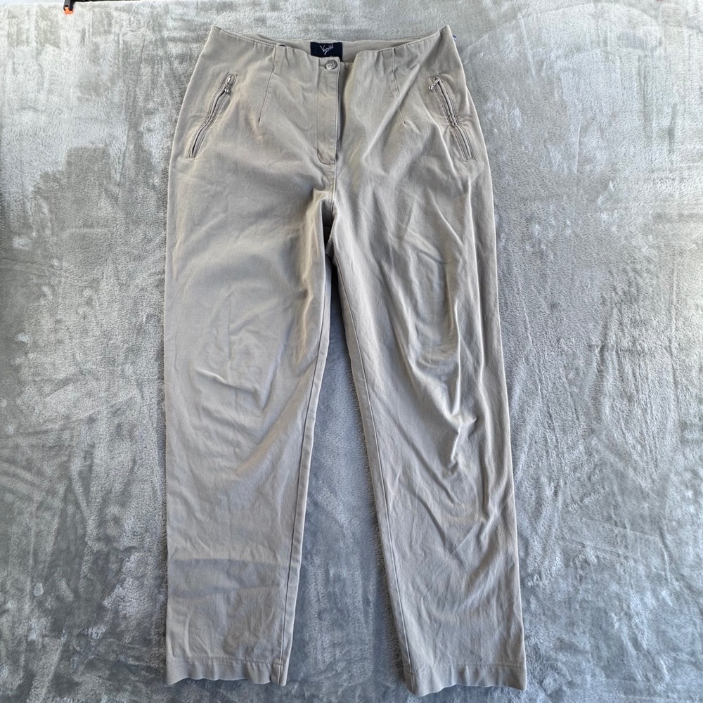 Vanilia Dress Pants Womens 8 Beige Minimalist Office‎ Career Straight Leg